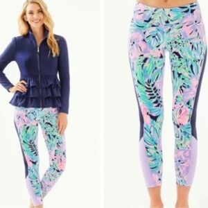 Lilly Pulitzer luxletic weekender legging UPS 50+ multi bermudaful size XS NWT